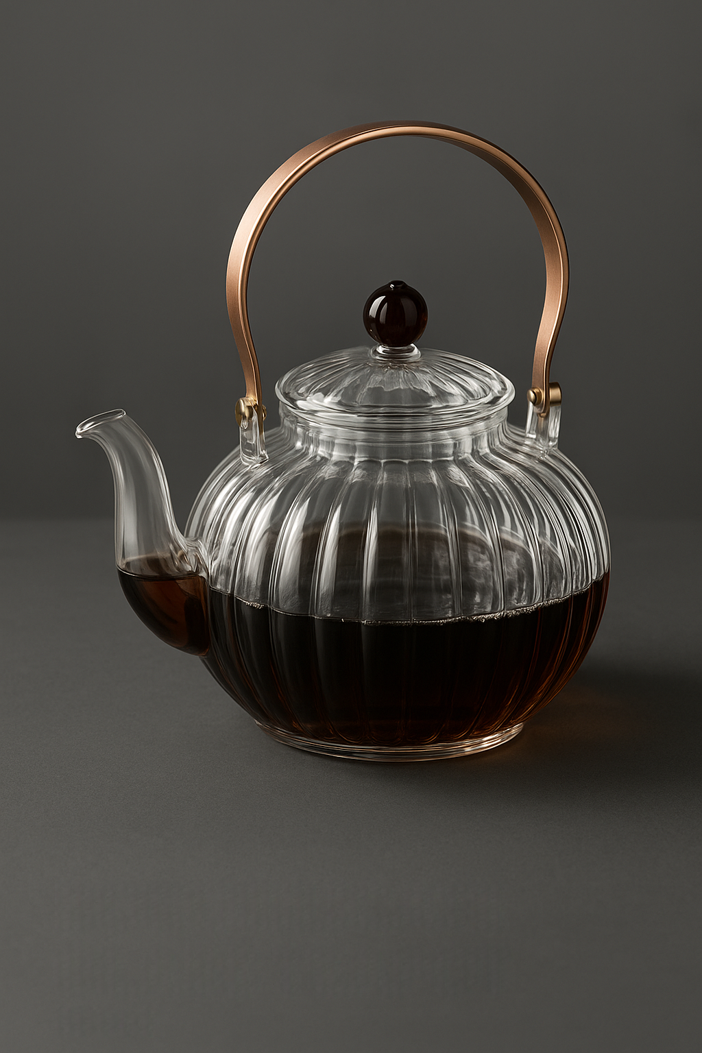 Théière en verre nervuré - 800 ml | Élégance & Bien-être